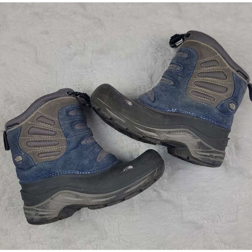 The North Face Winter Snow Boots Boys 1 Blue Heat Shield 200 Gram Insulation